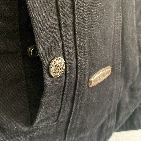 Harley Davidson Women’s Black Denim Jacket Size M - Picture 6 of 7